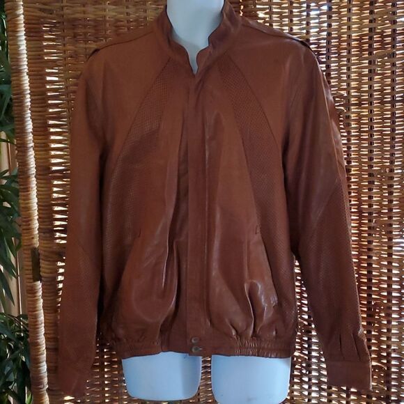 Vintage Brown Leather Jacket - Picture 1 of 16
